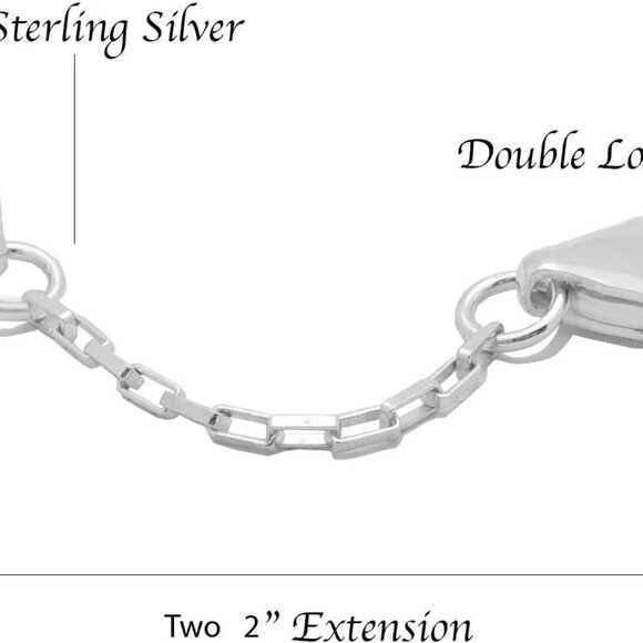 Sterling Silver Extender Chain 2 Inches for Bracelets Necklaces Anklets Jewelry - Picture 3 of 5
